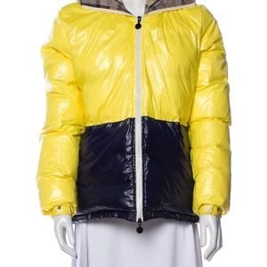 VINTAGE MONCLER COLOR BLOCK PUFFER JACKET *Authenticated by The RealReal*